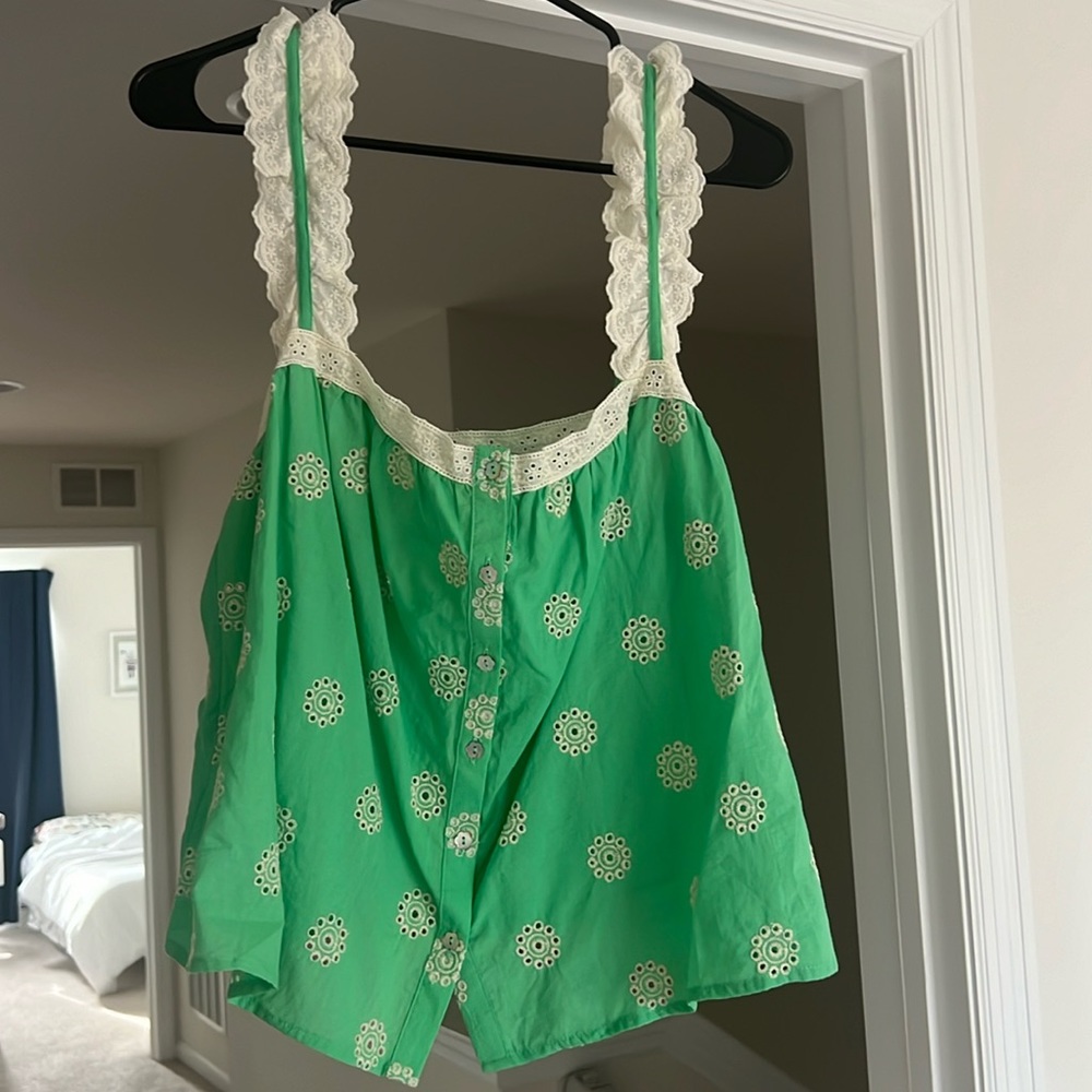 Brand New FRNCH PARIS. Green top